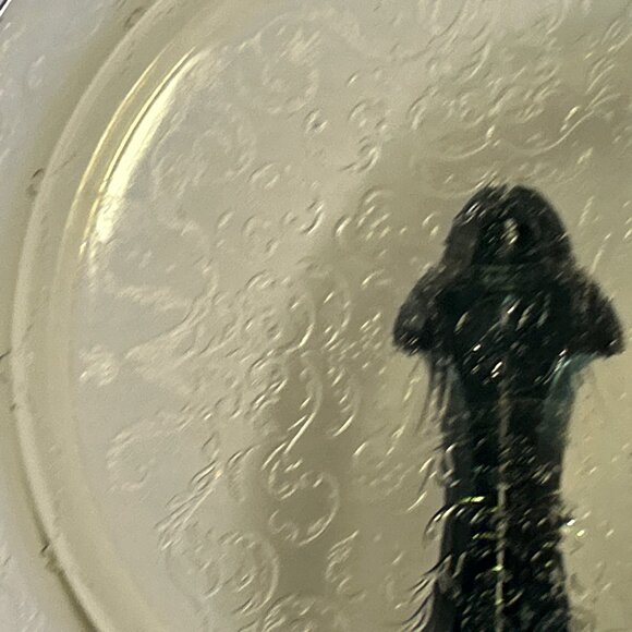 30052 Federal Glass Company Amber Round Glass Cake Plate and Serving Bowl - Picture 4 of 10